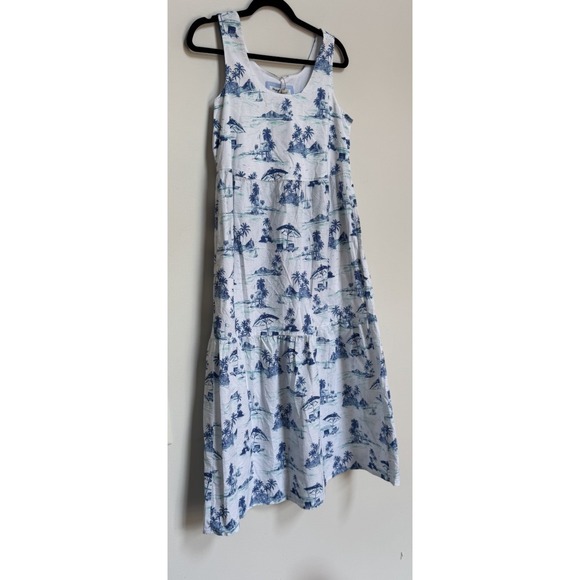 Tommy Bahama Nova Wave Beach Days Dress XS/TP Seersucker Cotton Vacation $178 - Picture 12 of 16